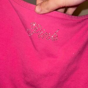 Victorias Secret PINK Rhinestone Embellished Crop Top